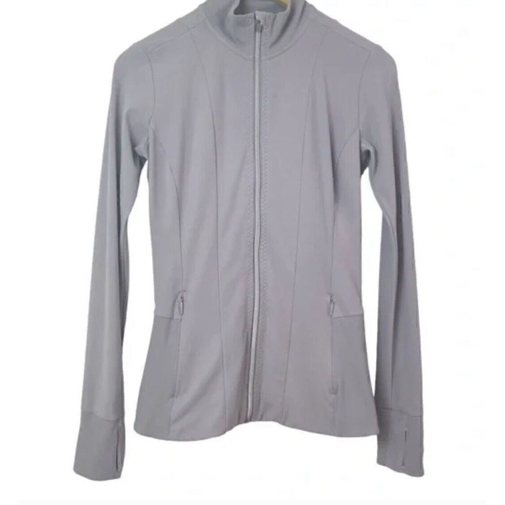 Athleta Womens Shanti Jacket Powervita Purple Lilac ￼Sz XXS Athleisure Wear Gym